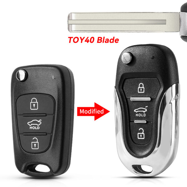 Ombygningssæt til Hyundai / Kia Hold - 3 Knapper - Image 2