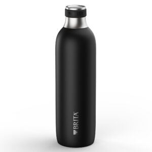 Brita sodaTRIO Rustfrit Stål Flaske – Sort, 1L