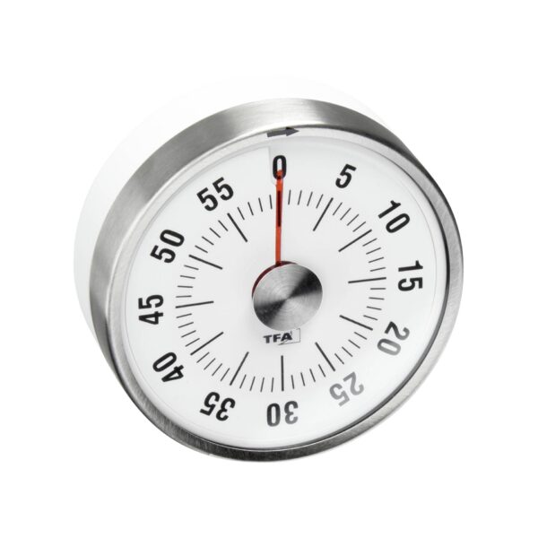 TFA 38.1028.02 – Analogt Køkkentimer "PUCK" i Sølv
