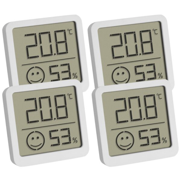 TFA 30.5053.02.04 – 4-pak Digitale Termo-Hygrometre (hvid)