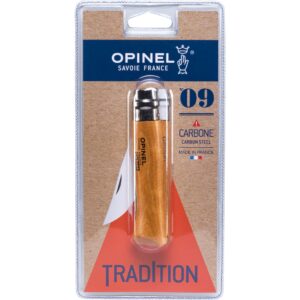 Opinel Foldekniv No. 09 – Carbonblad med Træhåndtag