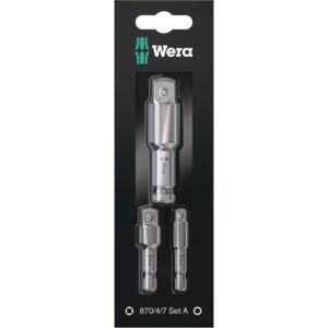 Wera 870/4/7 Set A SB – 3-delt adapter-sæt