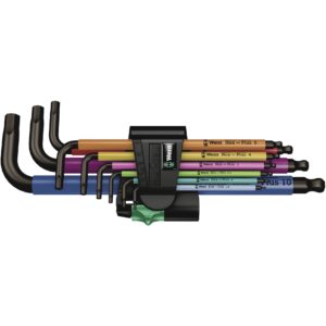 Wera 950/9 Hex-Plus Multicolour 1 SB – 9-delt metrisk unbrakonøglesæt