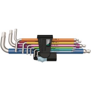 WERA 3950/9 Hex-Plus Multicolour Stainless 1 L-key set – 9 dele