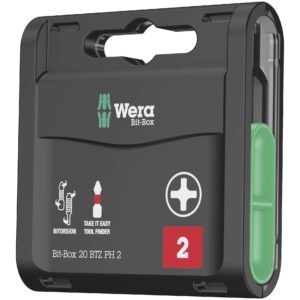 Wera Bit-Box 20 BTZ PH – 20-delt Phillips bitsæt med BiTorsion-teknologi