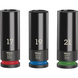 Wera Wheel Impaktor C Set 1 – 3-delt 1/2" maskinhylstersæt til hjulskift