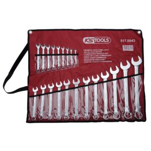 KS Tools ringgaffelnøglesæt vinklet, 21 dele 6–32 mm (517.0043)