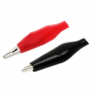 Krokodillenæb med isolering 51mm – sort/rød