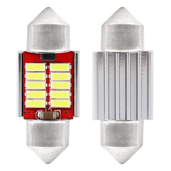 LED Festoon C5W/C10W/C3W 31mm 10x4014 CANBUS – Hvid 5600K (2 stk.)
