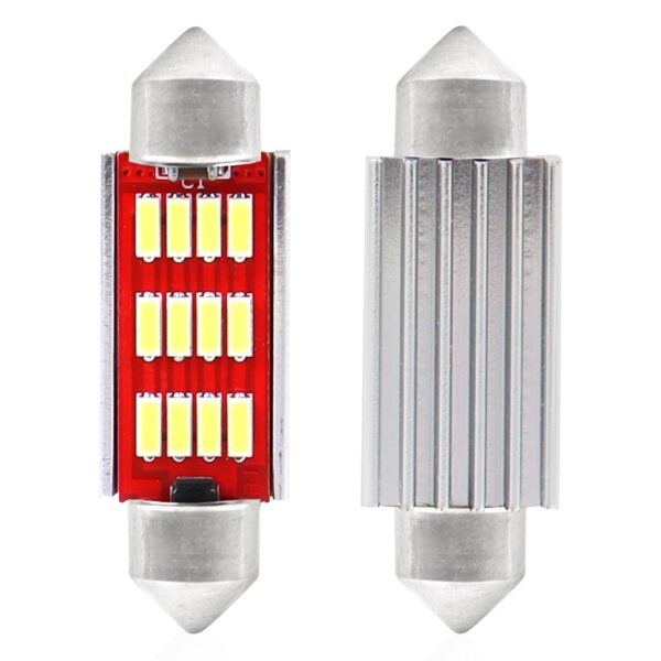 LED Canbus 4014 12SMD festoon C5W/C10W/C3W 41mm – Hvid 12V/24V