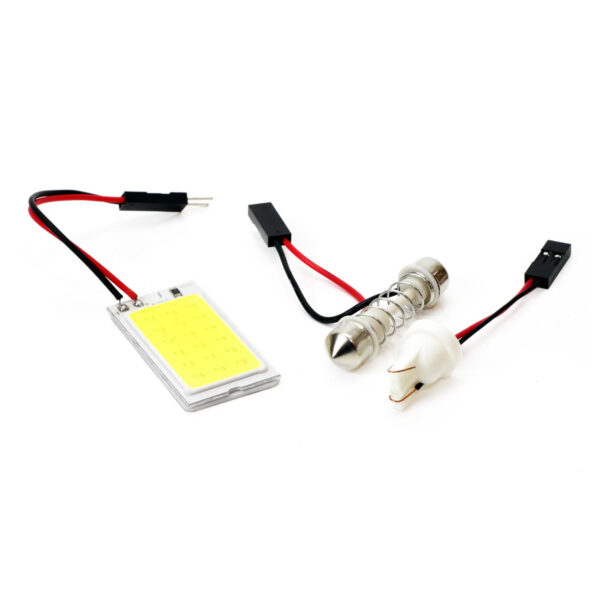 Universal LED COB pære 1W – T10 (W5W) & C5W adapter