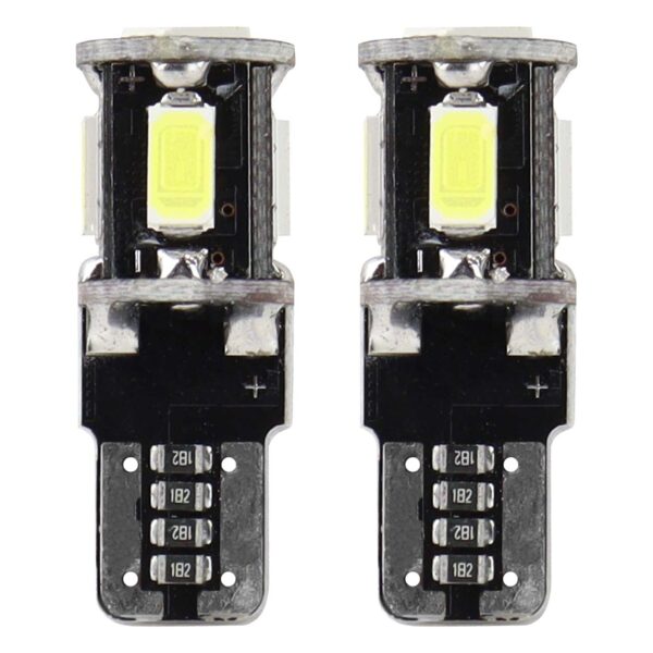 T10 LED Pære 5SMD CANBUS – 12V (Hvid 5600K)