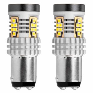 LED P21/5W BAY15D – 24x SMD – 12V/24V – 6000K Hvid – CANBUS – sæt á 2 stk.