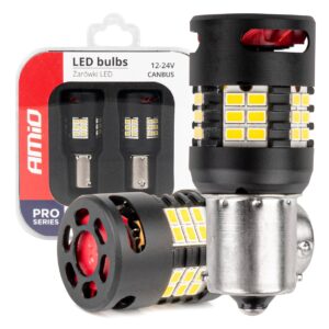 LED Pære BA15S 24x SMD – 12V/24V – 6000K Hvid – CANBUS