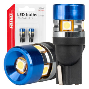 LED CANBUS T10 W5W – 5 SMD 3030 – 12V/24V – Hvid (2 stk.)