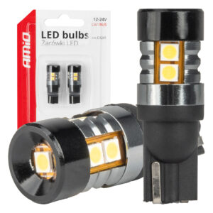 LED CANBUS T10 W5W – 9 SMD 3030 – 12V/24V – Hvid (2 stk.)