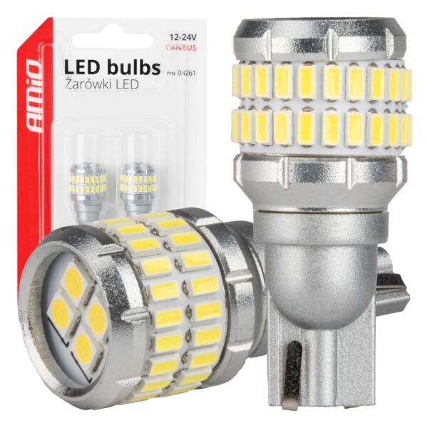 LED CANBUS T15 W16W 48SMD + 4SMD 3014/3030 Hvid