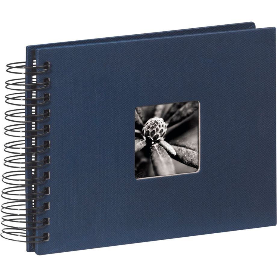 Hama Fine Art Spiral fotoalbum 24x17 cm, 50 sorte sider, blå