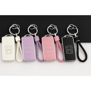 Nøglecover i TPU til Renault med rem - 4 knapper