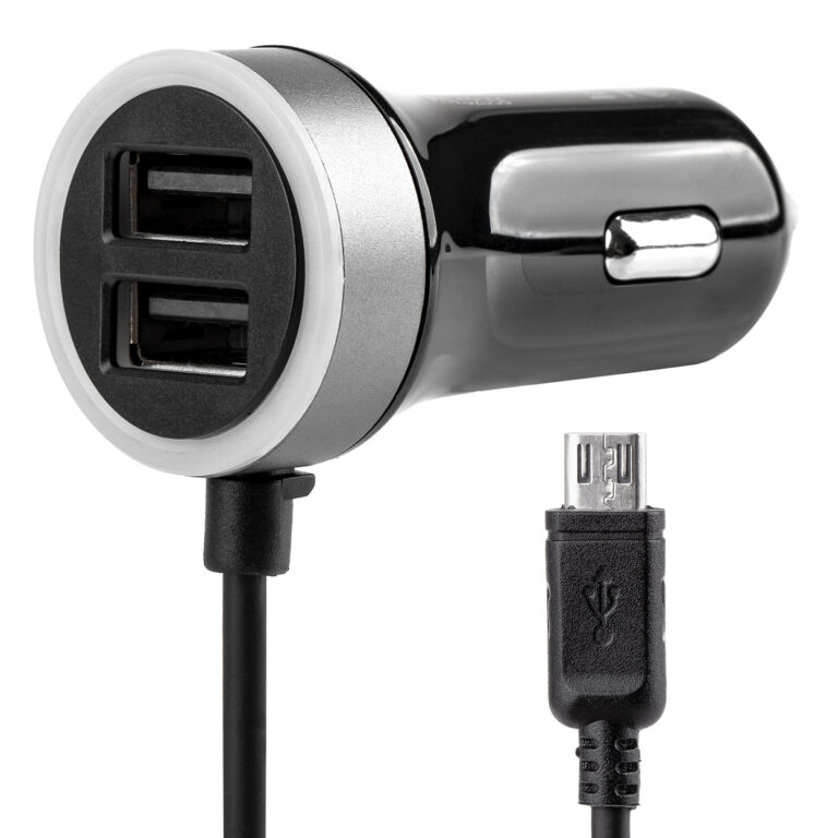 Billader PCH PRO-01 microUSB + 2x USB-A 2,4A – 12/24V