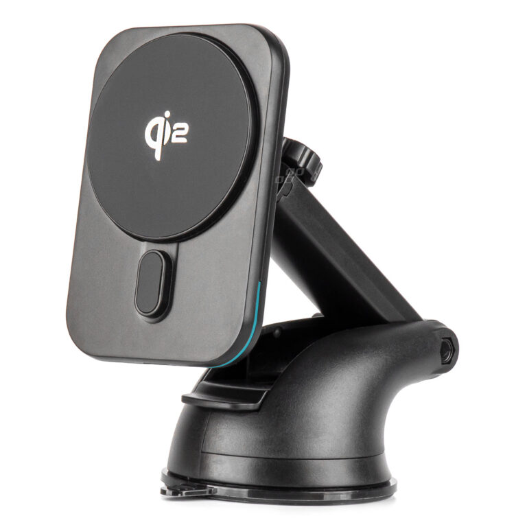 Magnetisk Trådløs Billader med Holder – Qi2 15W, Forrude & Dashboard
