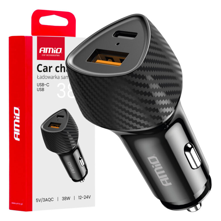 Billader QC + PD 38W USB-A + USB-C – Hurtig opladning