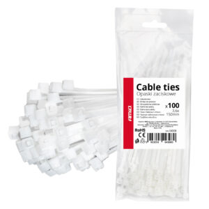 Hvide kabelbindere 3,6 x 150 mm – 100 stk