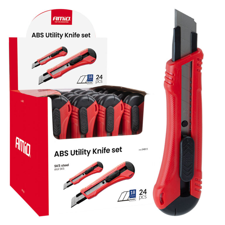 ABS Hobbykniv Sæt 100 x 18 x 0,5 mm – 24 stk. (SK5 stål)