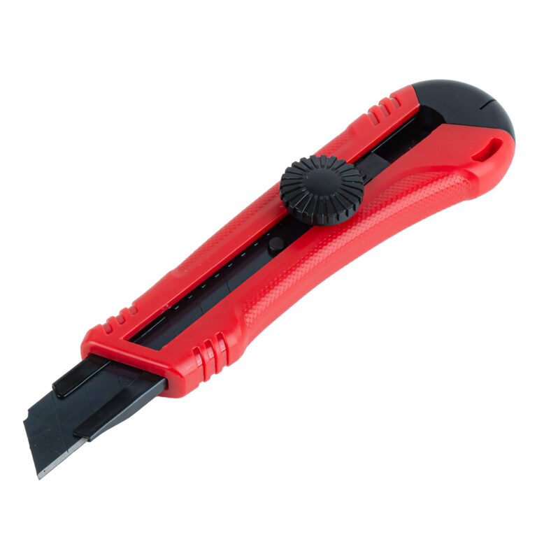 ABS Hobbykniv 100 x 18 x 0,5 mm – med låseskrue og sort SK5 blad