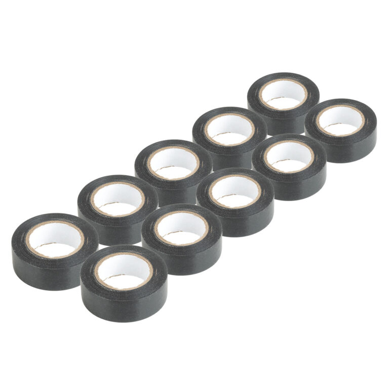 Sort PVC Isoleringstape 19 mm x 20 m x 0,13 mm – Sæt med 10 stk.