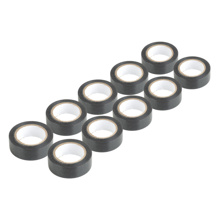 Sort PVC Isoleringstape 19 mm x 10 m x 0,13 mm – Sæt med 10 stk.