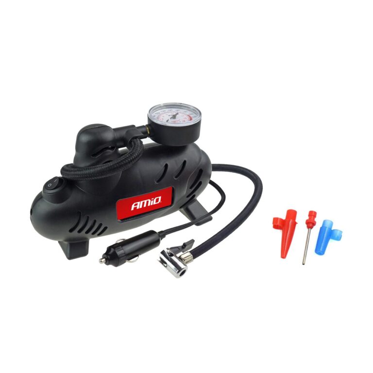 12V Luftkompressor til bil – kompakt med manometer