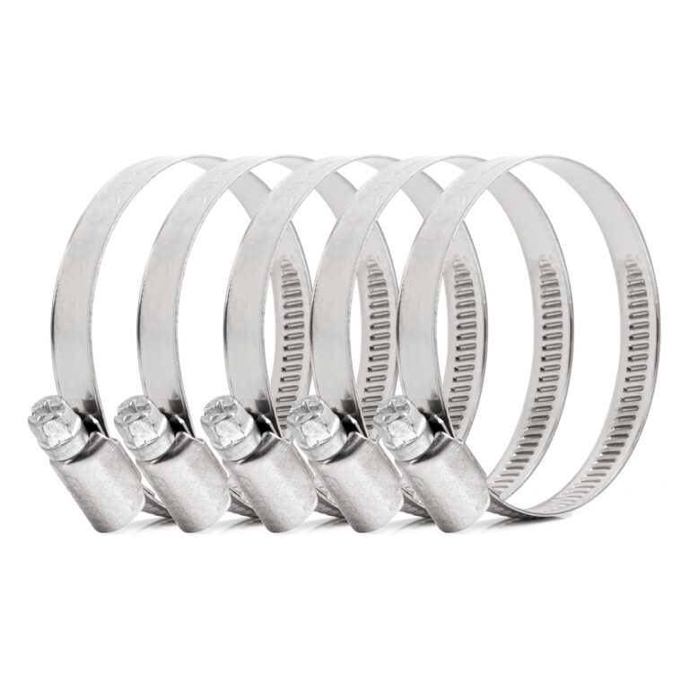 Spændebånd 40–60 mm W2 rustfri stål – 5 stk.