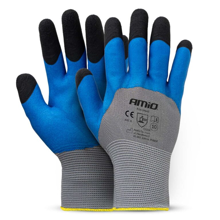 Beskyttelseshandsker polyester med 3/4 latexskum belægning – 2 par