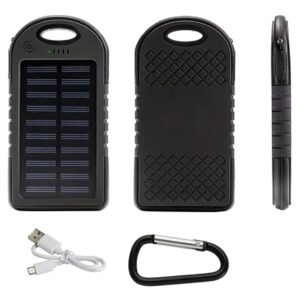 Solcelle powerbank 5000 mAh med lommelygte