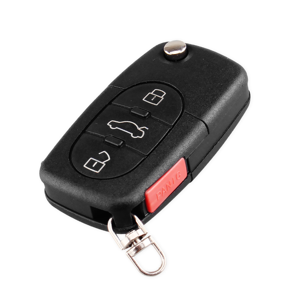 Bilnøglehus til VW Flip (2127) Panic - 4 knapper - Billede 3