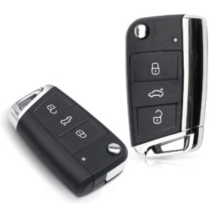Bilnøglehus til VW / Skoda Flip (2131) - 3 knapper